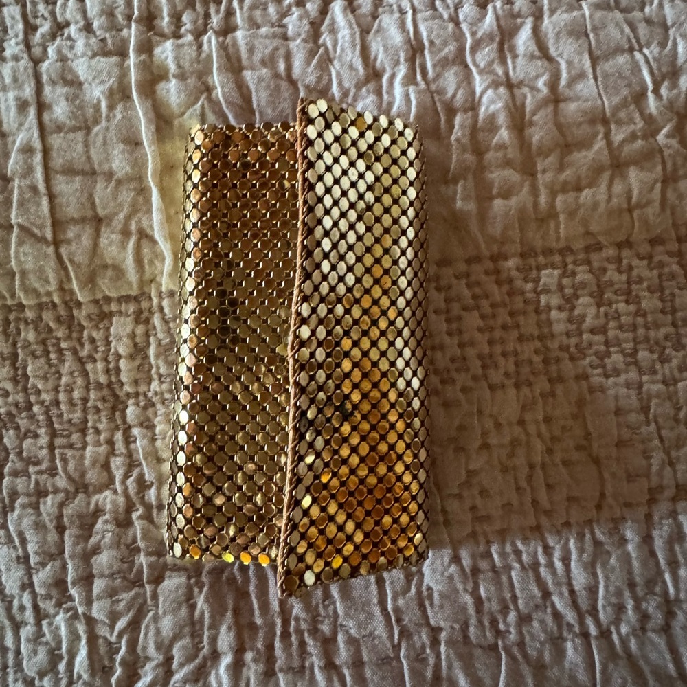 Whiting & Davis Gold Mesh Vintage key pouch